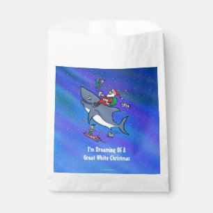 Dreaming Of A Great White Shark Funny Christmas Favour Bags