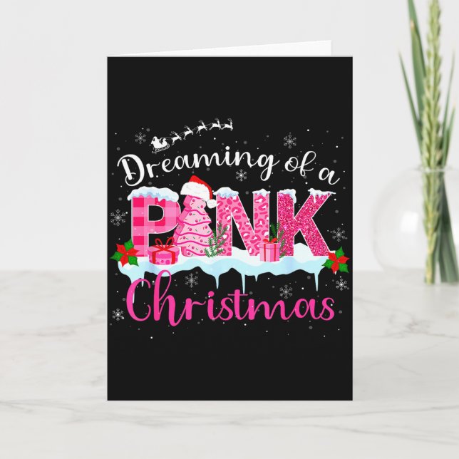 Dreaming Of A Nk Christmas Tree Cakes Santa Hat Xm Card (Front)