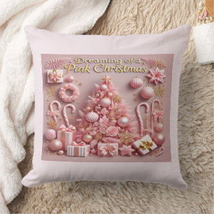 Dreaming of a Pink Christmas Cushion