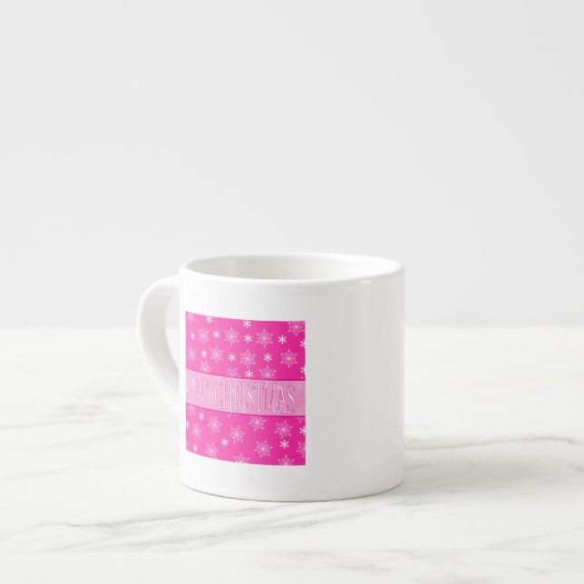 Dreaming of a Pink Christmas Espresso Cup (Front Left)