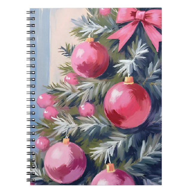 Dreaming of a Pink Christmas | Merry Watercolor Notebook (Front)