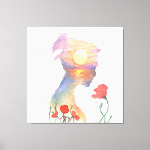 Dreaming of a sunset canvas print