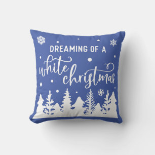 Dreaming of a White Christmas Winter Scene Cushion