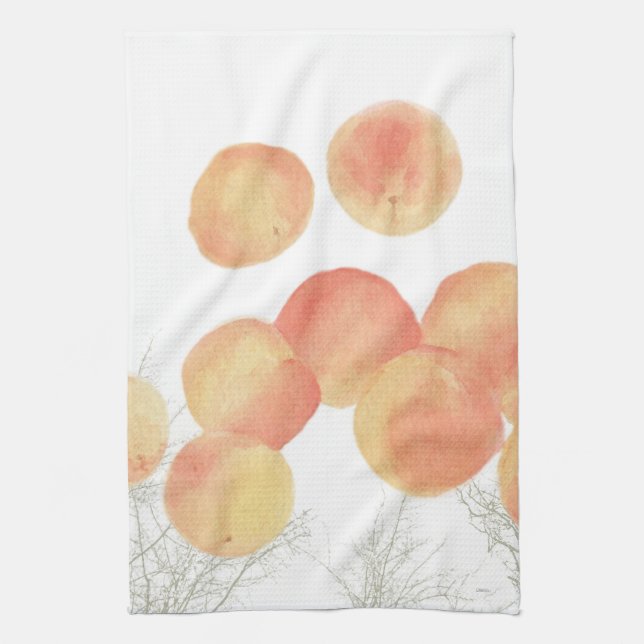 Dreaming of apricots in the winter tea towel (Vertical)