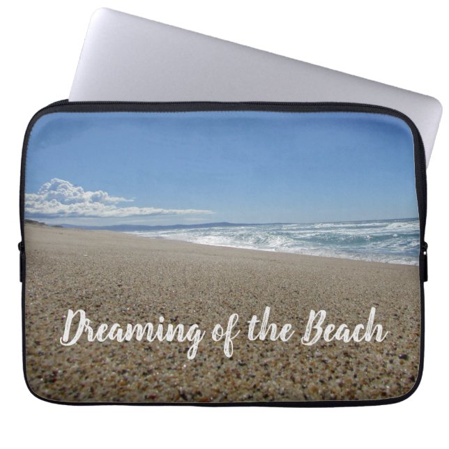 Dreaming of Beach West Coast Photo Pacific Ocean Laptop Sleeve (Front)