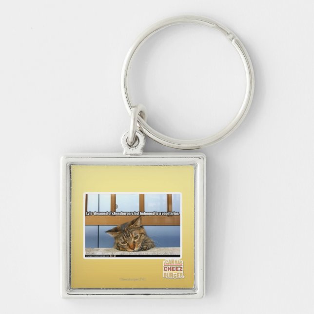 Dreaming of Cheesburgers Key Ring (Front)