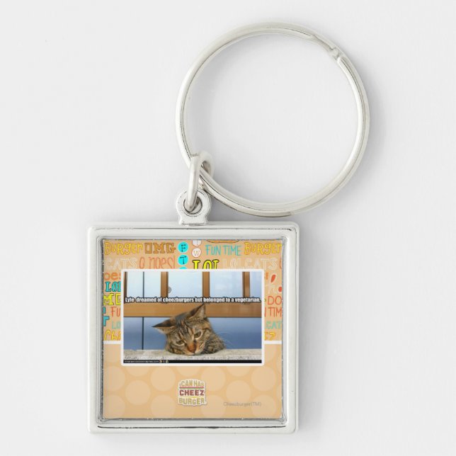 Dreaming of Cheesburgers Key Ring (Front)