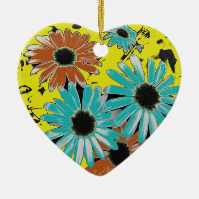 Dreaming of Daisies Ceramic Tree Decoration (Front)