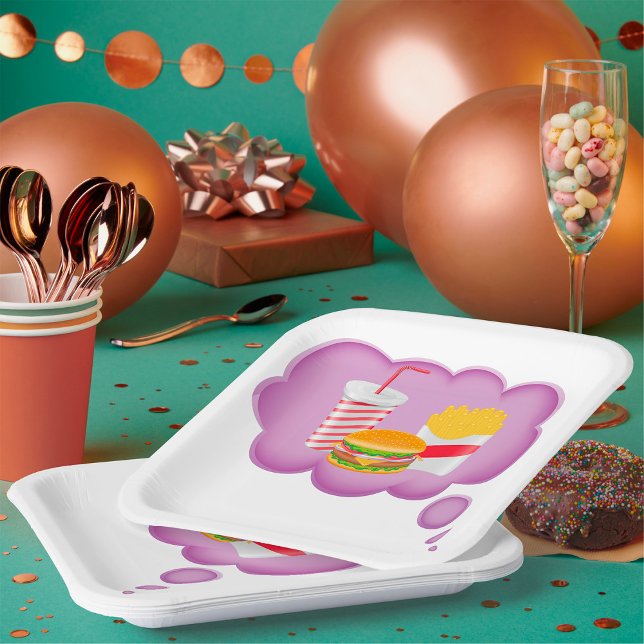 Dreaming Of Fast Food Paper Plate (Creator Uploaded)