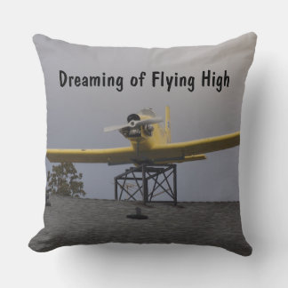 Dreaming of Flying High throw pillow. Cushion