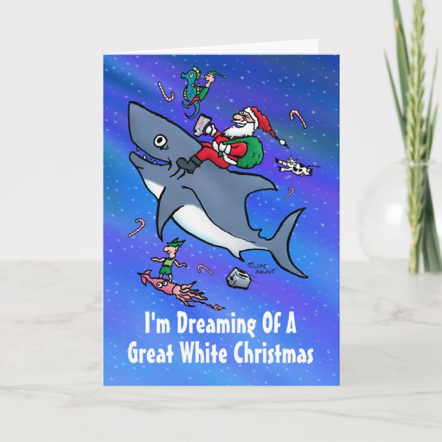 Dreaming Of Great White Christmas Card (Front)