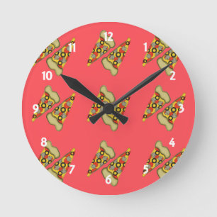 Dreaming Of Pizza Round Clock
