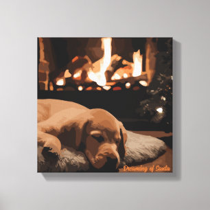 Dreaming of Santa Canvas Print