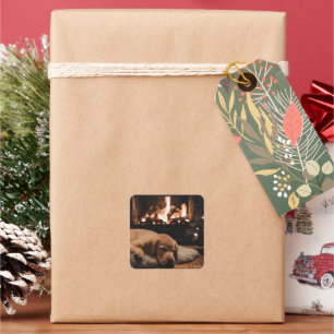 Dreaming of Santa Square Sticker