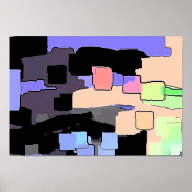 "Dreaming of Sky" Geometric Art Poster (Front)