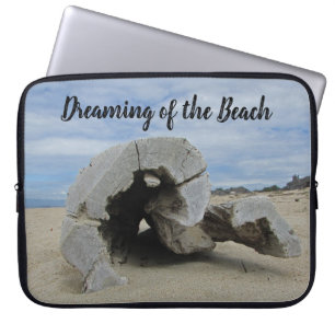 Dreaming of the Beach Driftwood Photo West Coast Laptop Sleeve