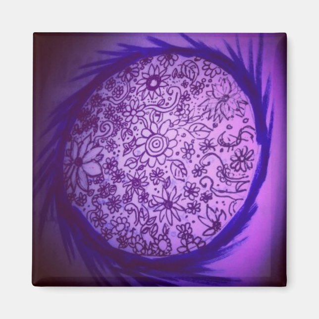 Dreaming of the purple moon magnet (Front)