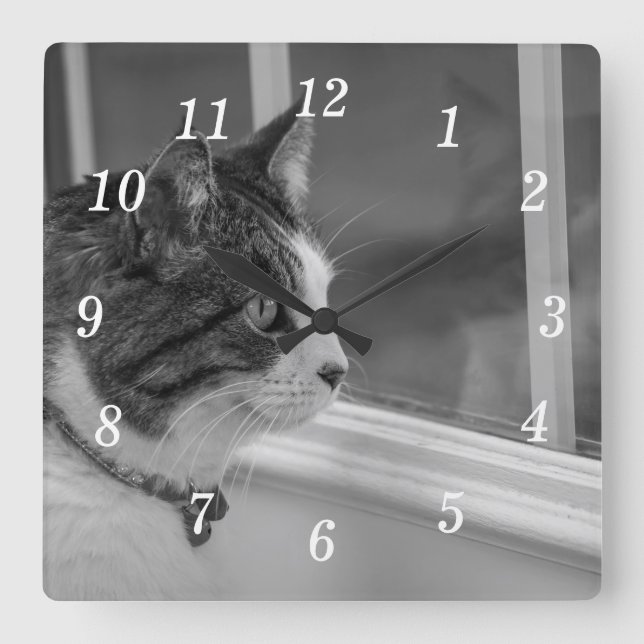 Dreaming Of Warmer Weather Grayscale Wall Clock (Front)