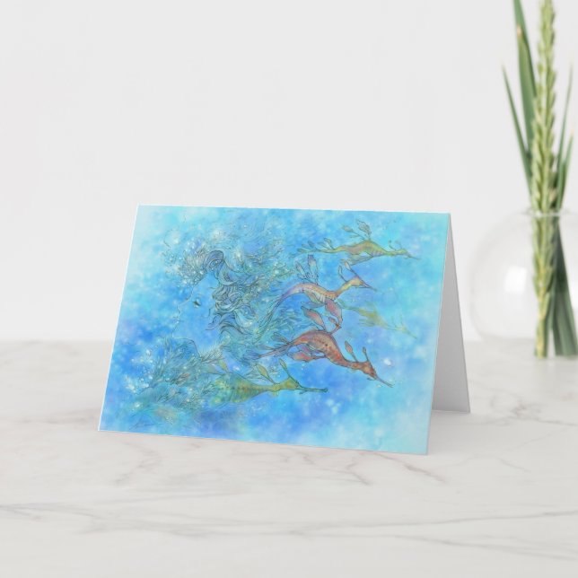 Dreaming On AquamarineTides Greeting Cards (Front)