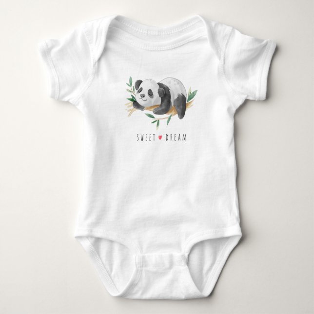 Dreaming Panda Baby Bodysuit (Front)