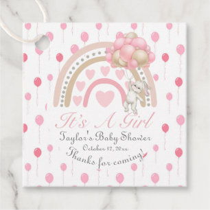 Dreaming Pink It's a Girl Baby Shower Favour Tags
