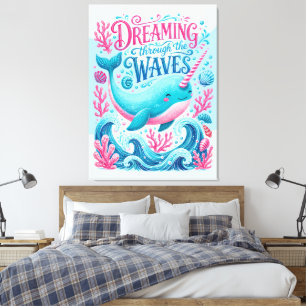 Dreaming through the waves canvas print