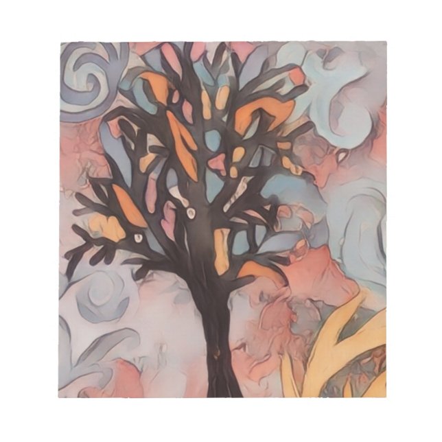 Dreaming Tree Art Painting Notepad (Front)