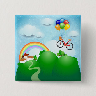 Dreamland 15 Cm Square Badge