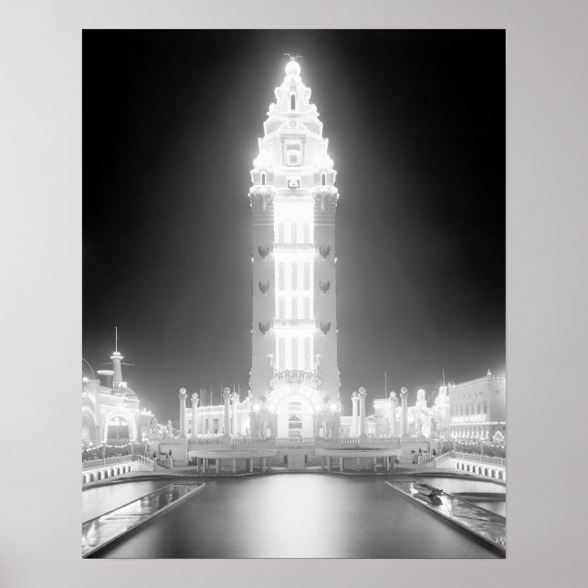 Dreamland at Coney Island, 1905. Vintage Photo Poster (Front)