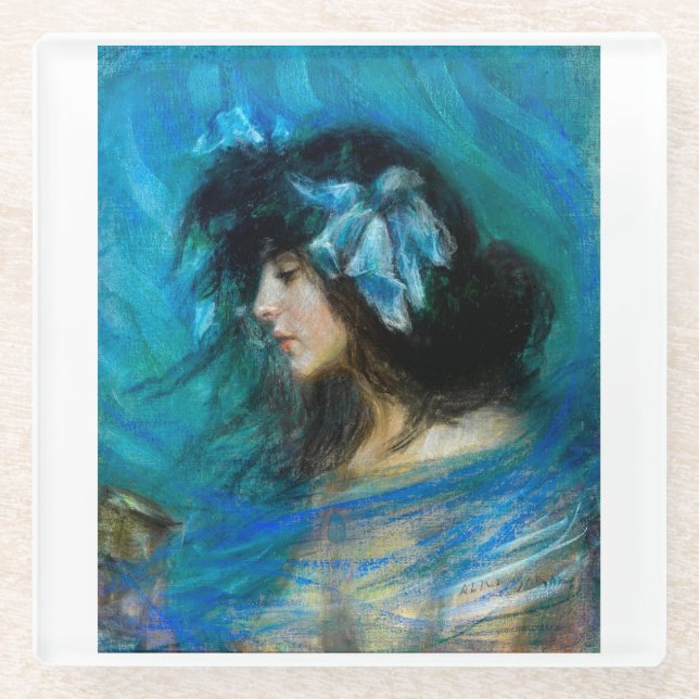 Dreamland by Alice Pike Barney Glass Coaster (Front)