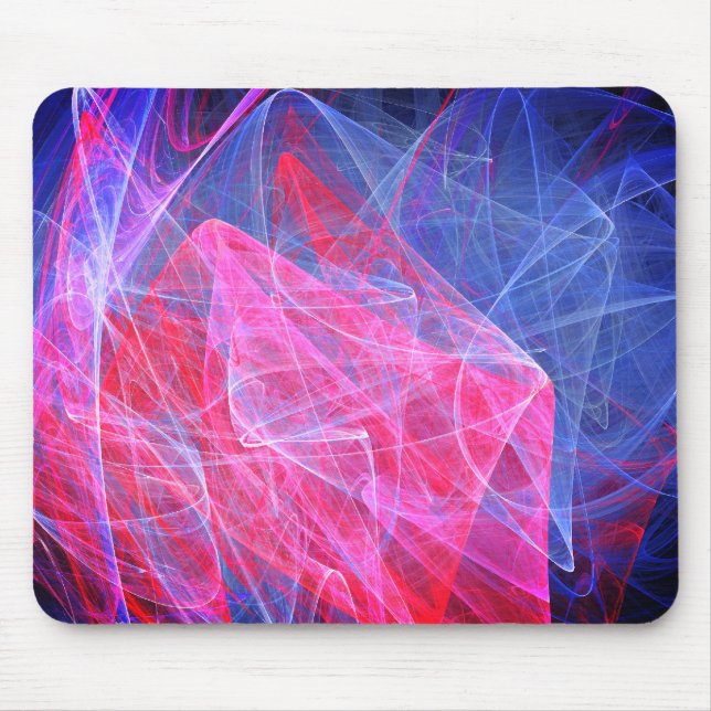 'Dreamland' Colourful Wispy Abstract Shapes Mouse Pad (Front)