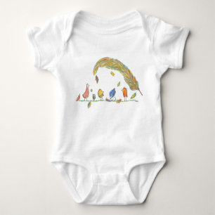 Dreamland Feathers Baby Bodysuit