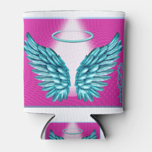 “Dreamlike Angelic Wings and Halo” Can Cooler