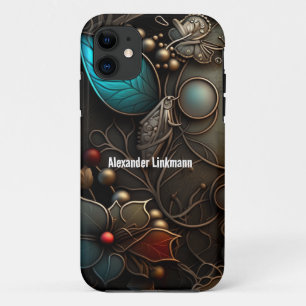 Dreamlike Bronze and Azure Metal  Case-Mate iPhone Case