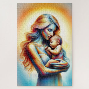Dreamlike maternal bond fantasy mother baby jigsaw puzzle