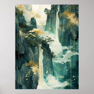 Dreamlike Surreal Ink Paintings Poster