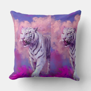 Dreamlike White Tiger Cushion