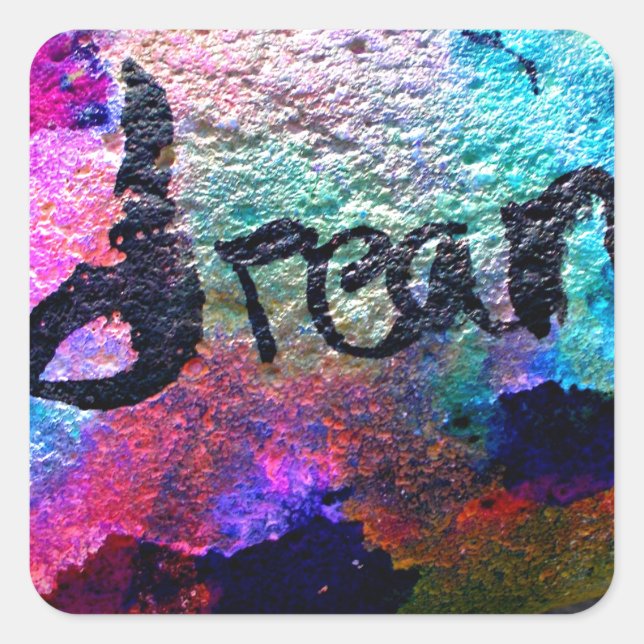 dreamrock square sticker (Front)