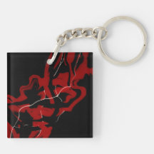 Dreams and Nightmares Red Abstract Fluid Art