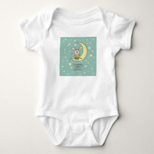 Dreams Come True Bunny on the Moon Baby Bodysuit