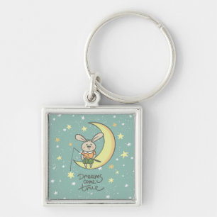 Dreams Come True   Bunny on the Moon Key Ring