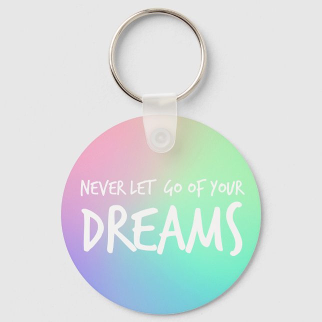 Dreams Confidence Attitude Goals Motivational Key Ring (Front)