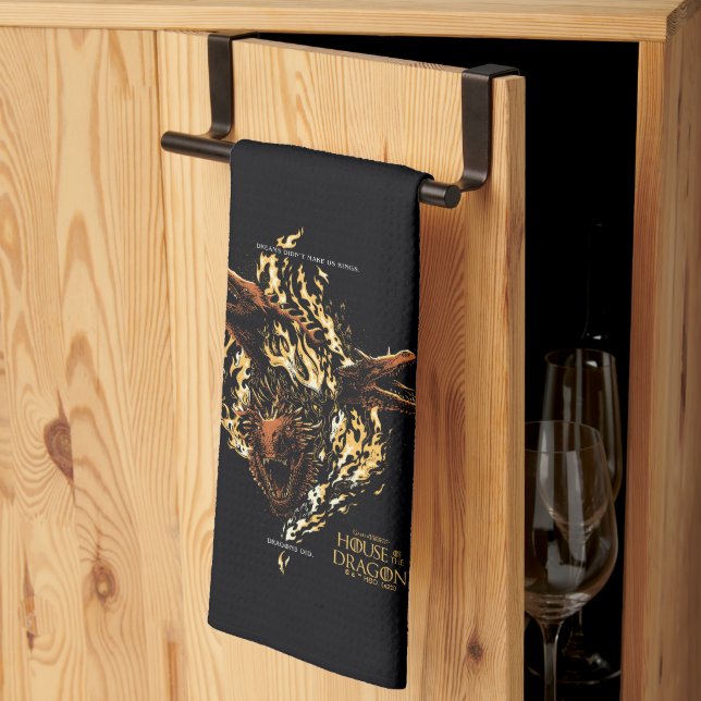 Dreams Didn't Make Us Kings. Dragons Did. Tea Towel (Thirds Fold)