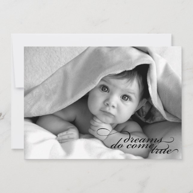 Dreams Do Come True {Birth Announcement} Announcement (Front)