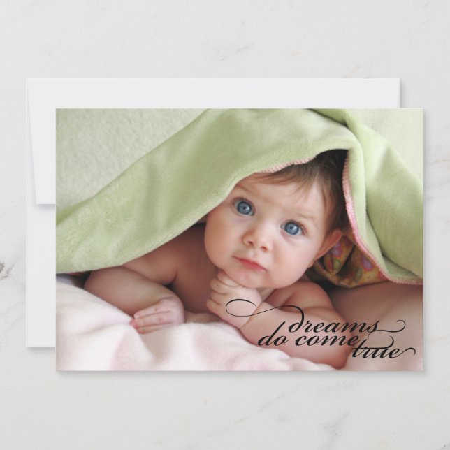 Dreams Do Come True {Birth Announcement} Announcement (Front)