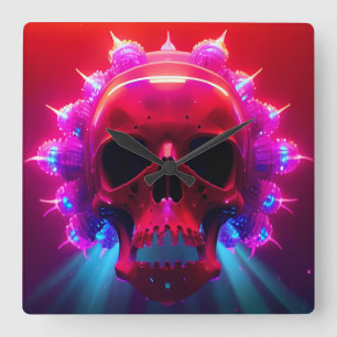 Dreams From the Skull Electric Square Wall Clock