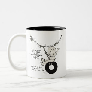 Dreams Hold You Two-Tone Coffee Mug