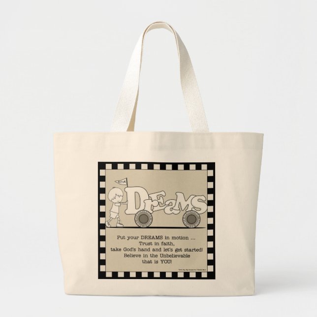 Dreams in Motion Large Tote Bag (Front)