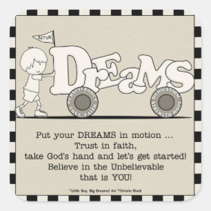 Dreams in Motion Square Sticker