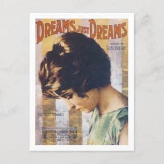 Dreams Just Dreams Vintage Songbook Cover Postcard